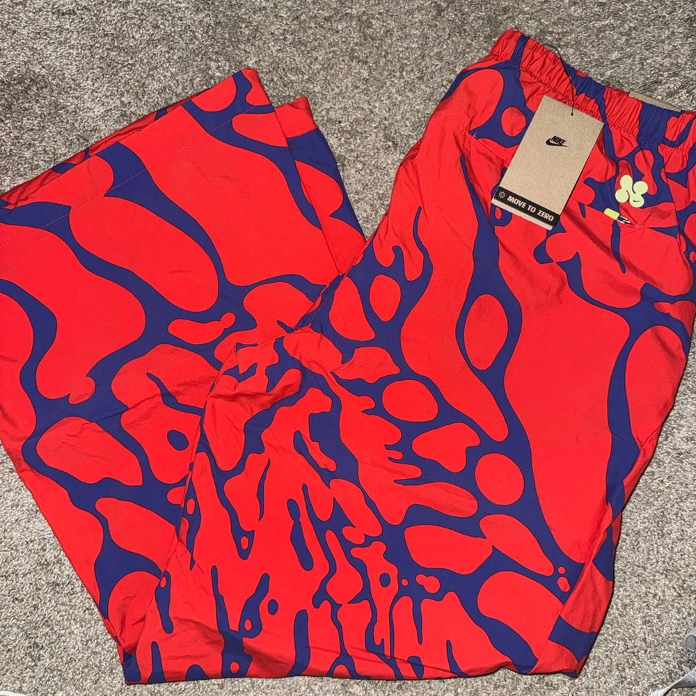 Nike Bold Red and Blue Patterned Pants